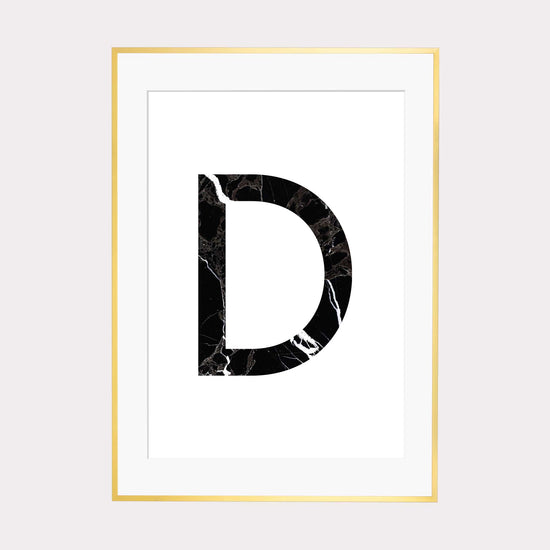 Art Print | "Marble D" - Buchstabe Alphabet